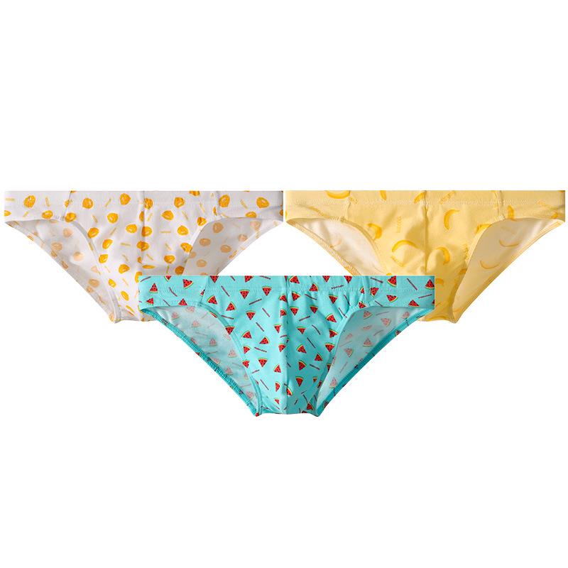 Мужские хлопковые дышащие трусы-слипы - Модный, с принтом, молодежный дизайн