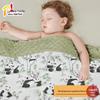 Новый двухслойный печатный бамбуково-хлопковый марлевый чехол-одеяло для спального мешка для младенцев