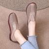 New Summer Hollow Breathable Women's Toe-layer Cowhide Granny Shoes Casual Versatile Soft-soled Nurse Shoes