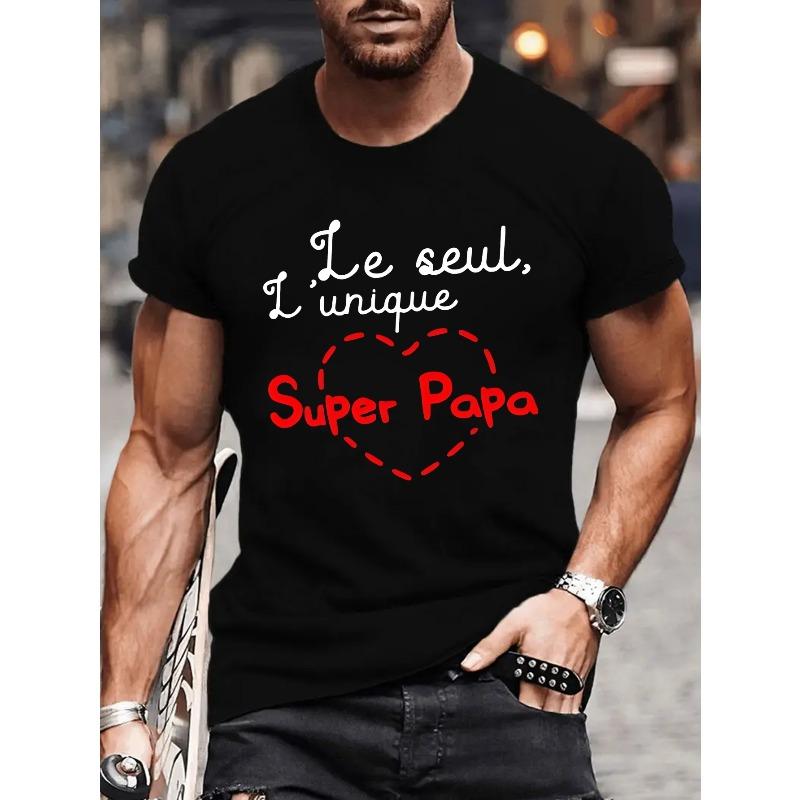 Футболка с коротким рукавом Unique Super Papa для мужчин, европейские размеры, летняя футболка.