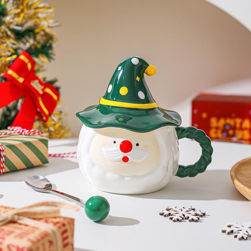 Керамическая кружка в форме Санта-Клауса, чашка для воды, чашка для друзей и девушки, рождественский подарок, кофейная чашка