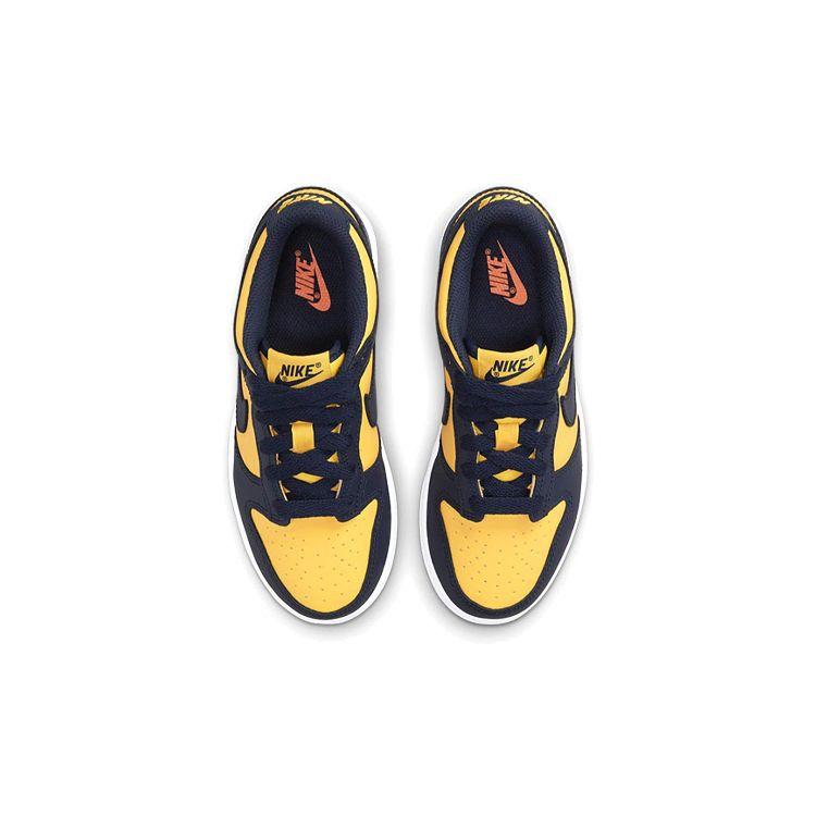 Nike Детские кроссовки Dunk Low PS Michigan 2021 Blue Varsity-Maize Midnight Navy CW1588-700