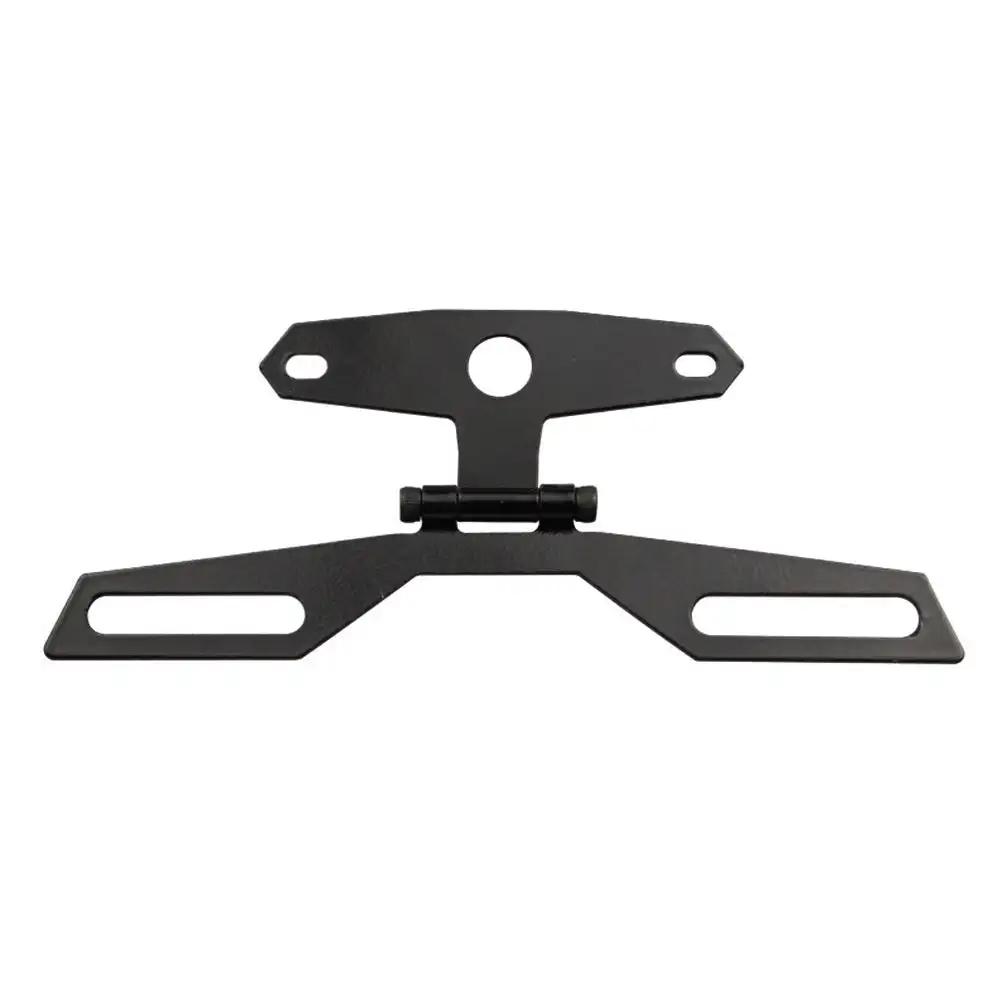 Motorcycle License Plate Bracket Taillight Fixed Folding Number Plate Frame Holder Light Mount Universal Motorbike Parts ATV