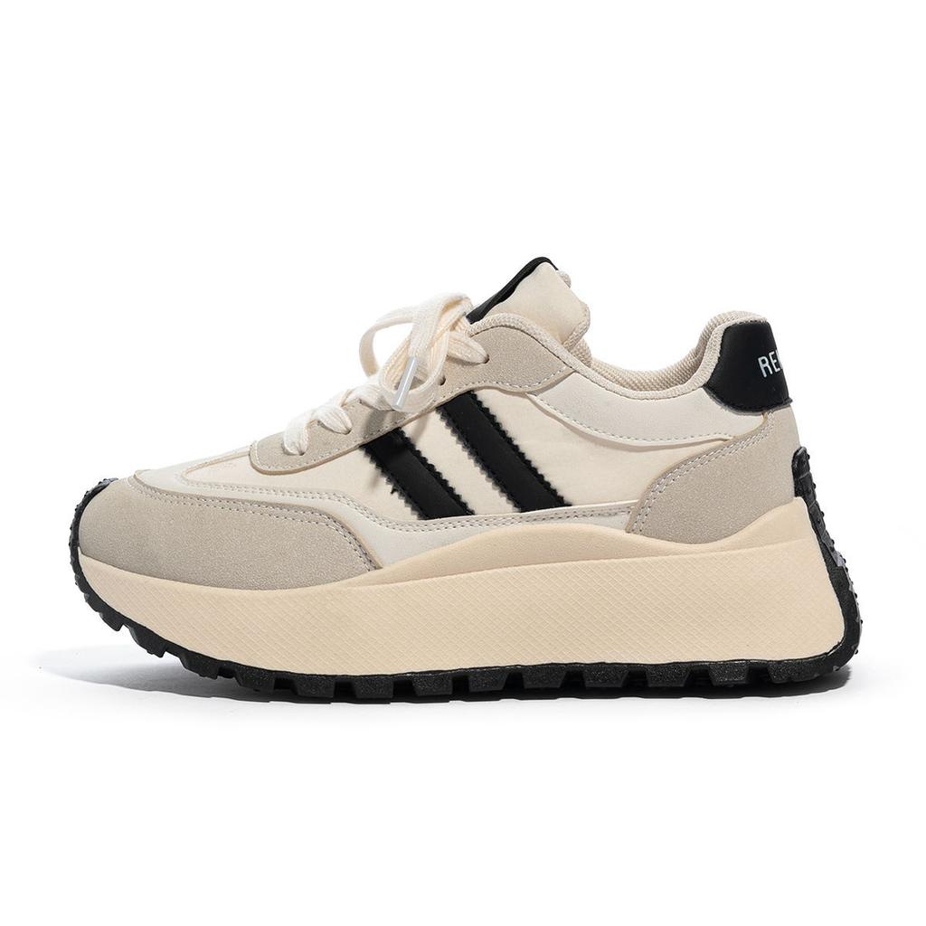 Popular 2025 Spring New Waffle Breathable Comfortable Muffin Thick-soled Casual Versatile Lightweight Rubber Non-slip Women's Shoes