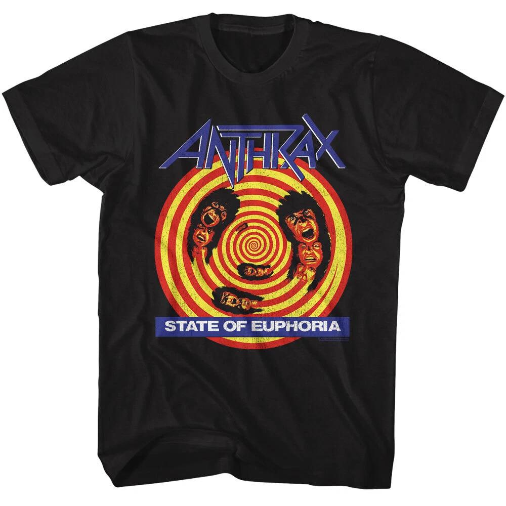 Anthrax State Of Euphoria Album Cover Men's T Shirt Metal Rock Band Merch