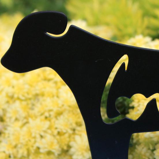 Металлические колышки для сада собак, украшения в виде силуэта матери и ребенка, устойчивые к погодным условиям, колышки для садовых игрушек для украшения газона на открытом воздухе