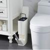 16.2X7.5X4inch Plastic Bathroom Kitchen Trash Can Space Saving Slot Trash Toilet Brush Waste Dustbin Garbage Bucket Set Dustbin Toilet Brush Set