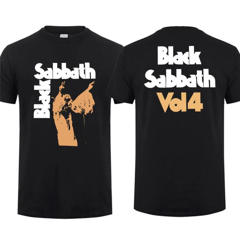 Amazing Tees Men Black Sabbaths Vol 4 T Shirt Double-sided Casual T-shirt Male T-shirts Graphic Short Sleeve Comfortable