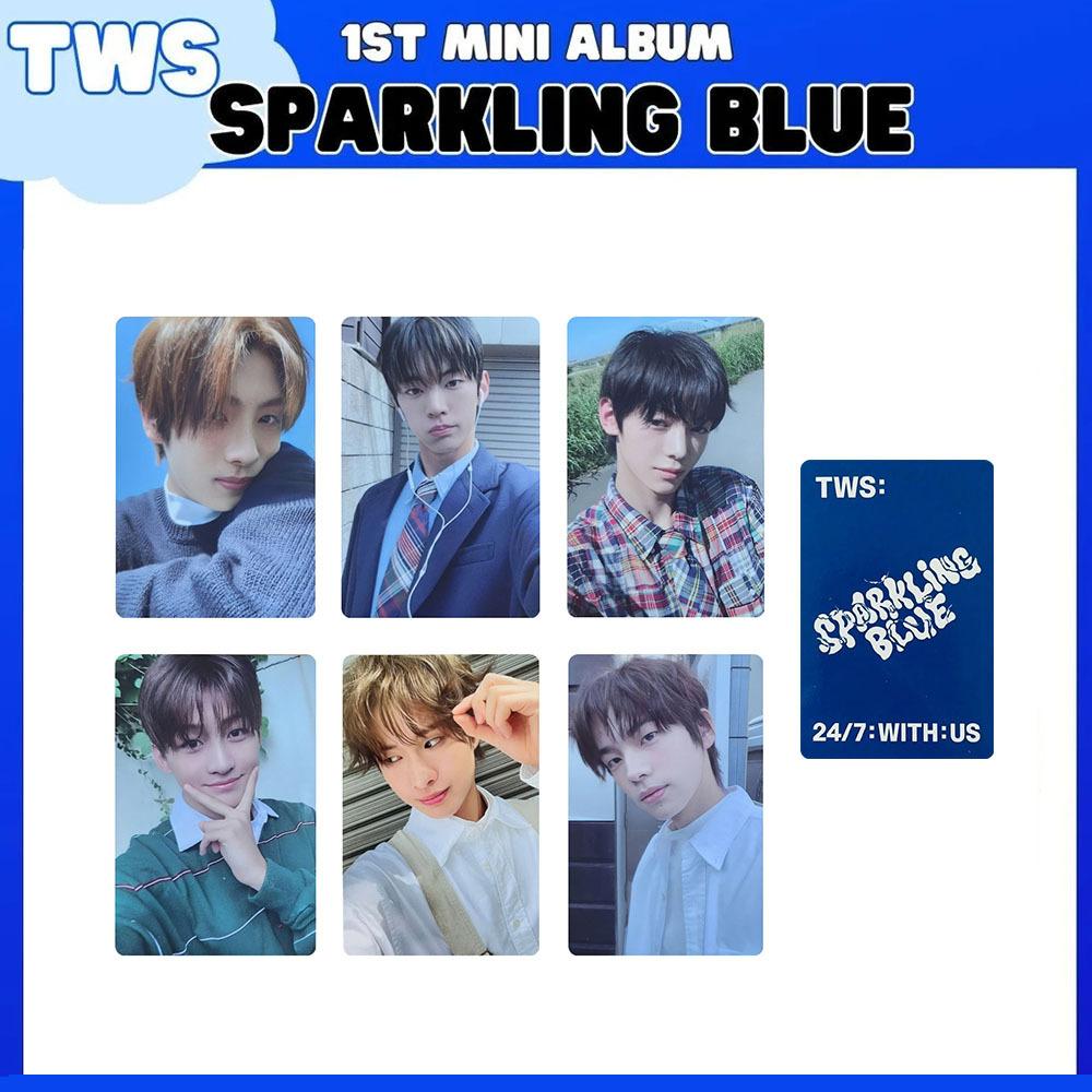 Kpop Альбомные фотокарточки TWS 1-й МИНИ SPARKLING BIUE LOMO Двусторонние Карточки Карточки на удачу YOUNGJAE HANJIN KYUNGMIN Коллекции для фанатов