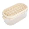Ice Cubes Tray Double Layer 54 Grids Large Capacity Ice Maker Mould with Lid Bin Scoop for Freezer Beige (Soft Bottom