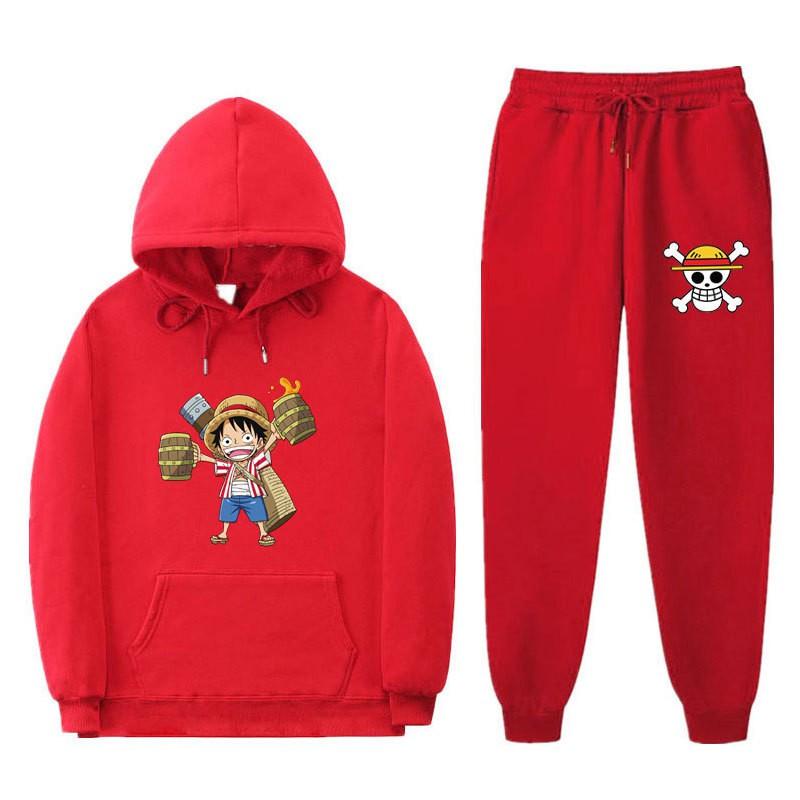 Mens Warm Hooded Sweatshirt Set With Printed Design Long Sleeve Top Pants Casual Sportwear Winter