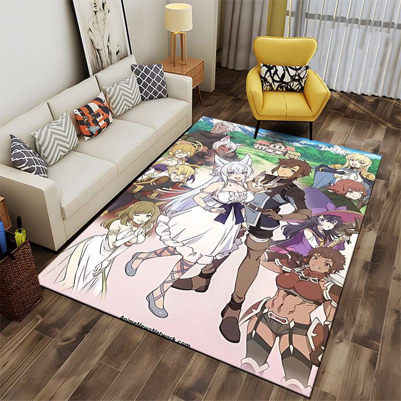 Fantasy Anime Group Carpet suitable as a non-slip mat for the living room or bedroom sofa