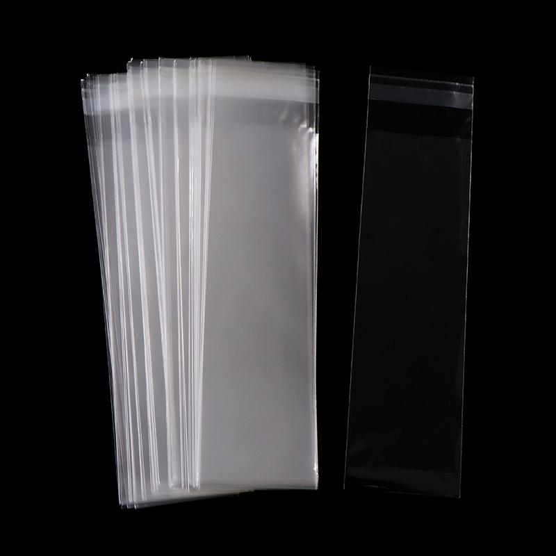 100 шт. прозрачные самозапечатывающиеся длинные пакеты для сладостей 5X20 см пакеты для крендельков многоразовые пакеты для упаковки конфет подарки сувениры