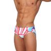 Men's Fashion Floral Printed Swimming Briefs Low Waist Plus Size Summer Beach Wear FREESTYLE UP-LIFT