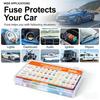 120-300Car Fuse Assortment Kit Blade Fuses Automotive Standard Micro Mini Fuse with Fuse Puller for Truck Boat RV Car Fuses Relays 5