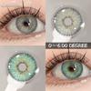 Близорукость Глаз Натуральные серые линзы для глаз с диоптриями Зеленые контактные линзы для глаз