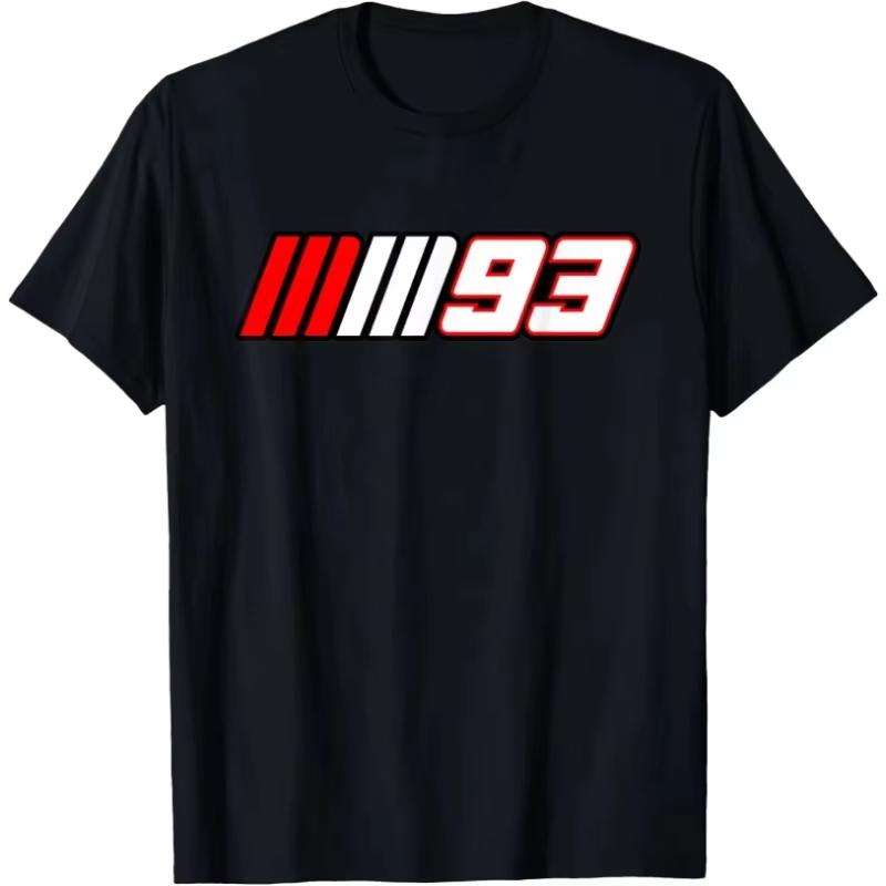 2026 New Summer Motorcycle Race Car No 93 Printed Graphic TShirt Fashion Leisure Sports Large Size Breathable TShirt S4xl