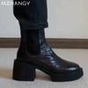 Женские кожаные ботильоны на высоком каблуке, дизайнерская мода, элегантные, теплые, прохладные, женские, тренд 2025 года, новое зимнее платье, уютные ботинки Mujer