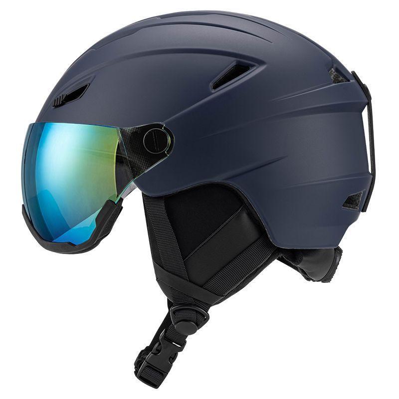 Unisex Ski Helmet With Integrated Goggle Sleeve Warm Impact-Resistant Outdoor Snow Sports Gear Adults