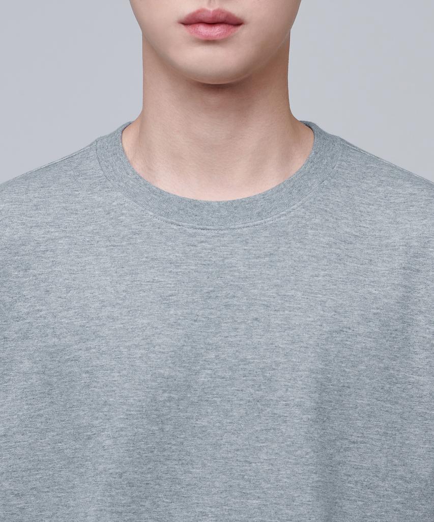 MUSINSA STANDARD Flat Terry Oversized String Sweatshirt [Medium Grey]