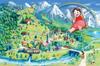 Girl of the Alps X 50 Jigsaw Made In APPLEONE 1000-921 Heidi, Alps, Heidi's Map, 1000-piece (75 Cm) Puzzle, Japan,