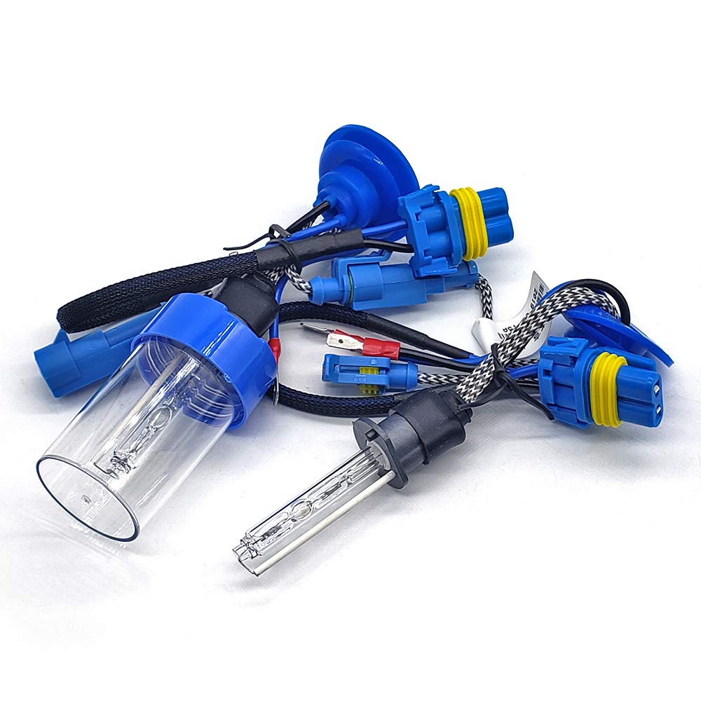 Space.G 55W (35W compatible) 12V Brightness Enhanced High-Brightness HID Bulbs, Set of 2, for HID Burner Replacement/Repair (H1, 6500K)