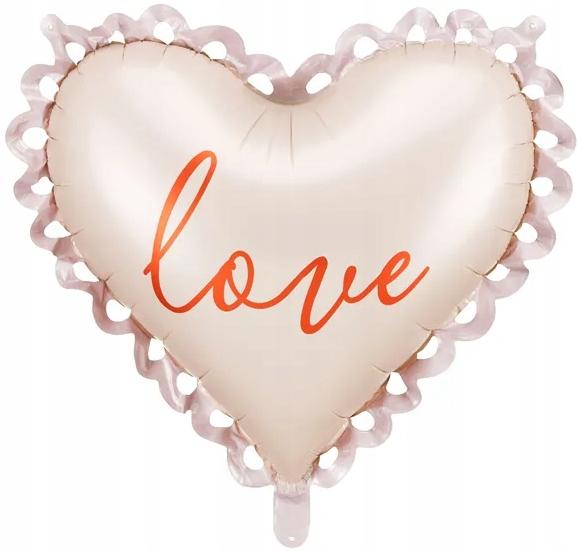 Balon Foliowy Serce Love Walentynki Urodziny Ślub Prezent 91X85Cm
