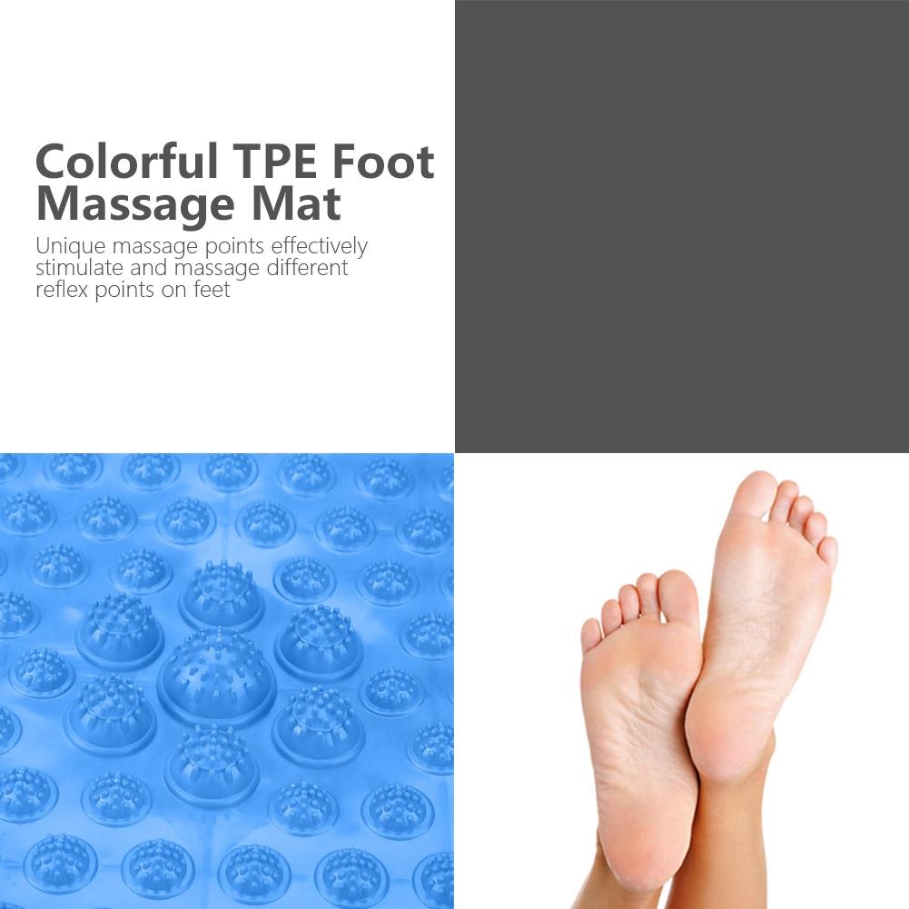 Colorful TPE Foot Massage Mat Blood Circulation Tension Release Pad for Home Party Game Blue