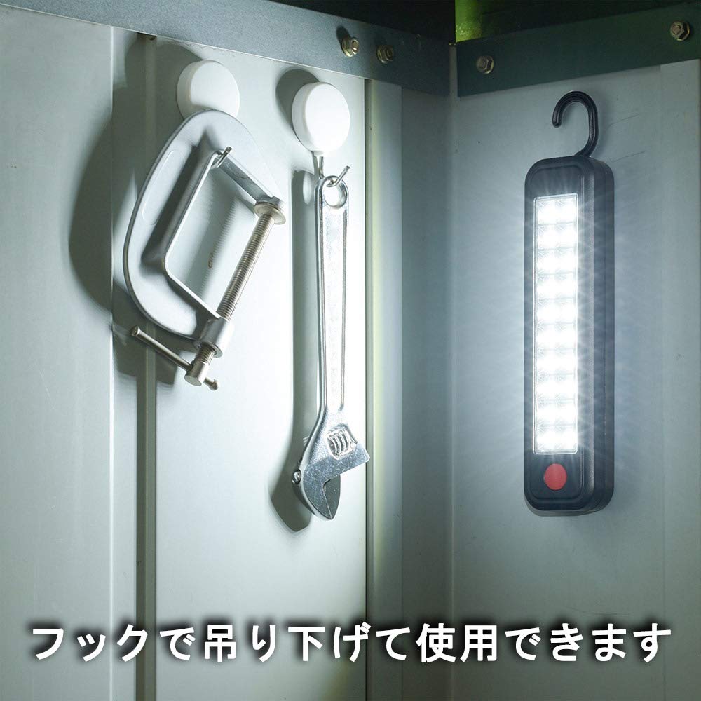 Светодиодный рабочий ручной фонарик OHM ELECTRIC с магнитной рабочей подсветкой на задней панели для использования на открытом воздухе и для работы в ночное время SL-W350R6W 08-0781 Свет, Крючок,