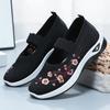 Non-slip Soft Sole Mom Sneakers Summer Breathable Mesh Embroidery Casual Shoes for Women Comfort Lightweight Flat Sneakers Women