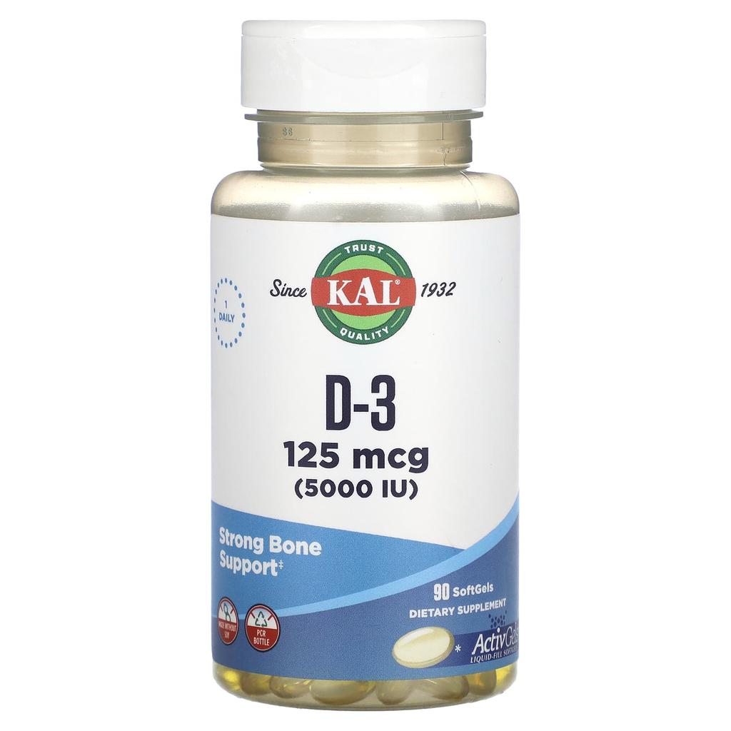 D-3, 125Mcg(5,000Iu), 90 softgels
