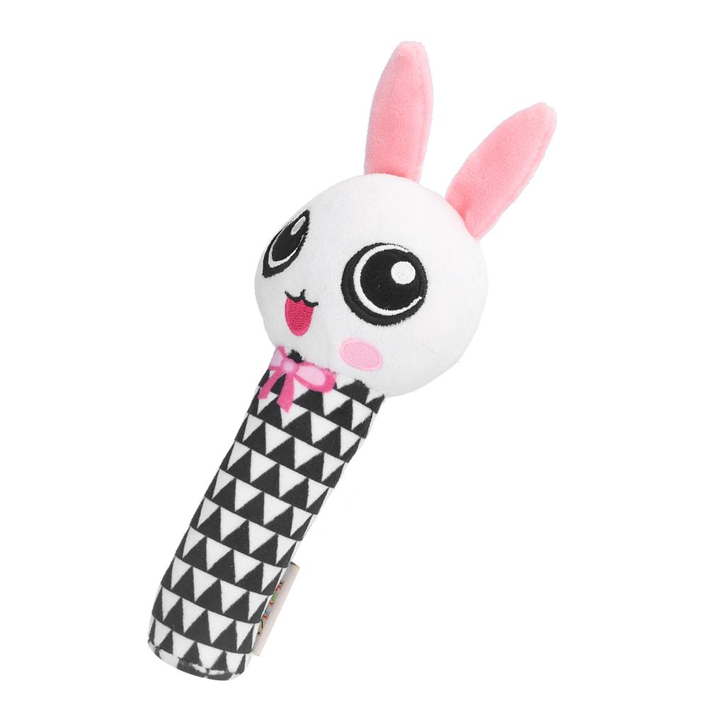 Plush Stuffed Animal Rattle Toy Baby Soft Hand Grip BB Toys Rattle Hand Bell Animal ToyBunny