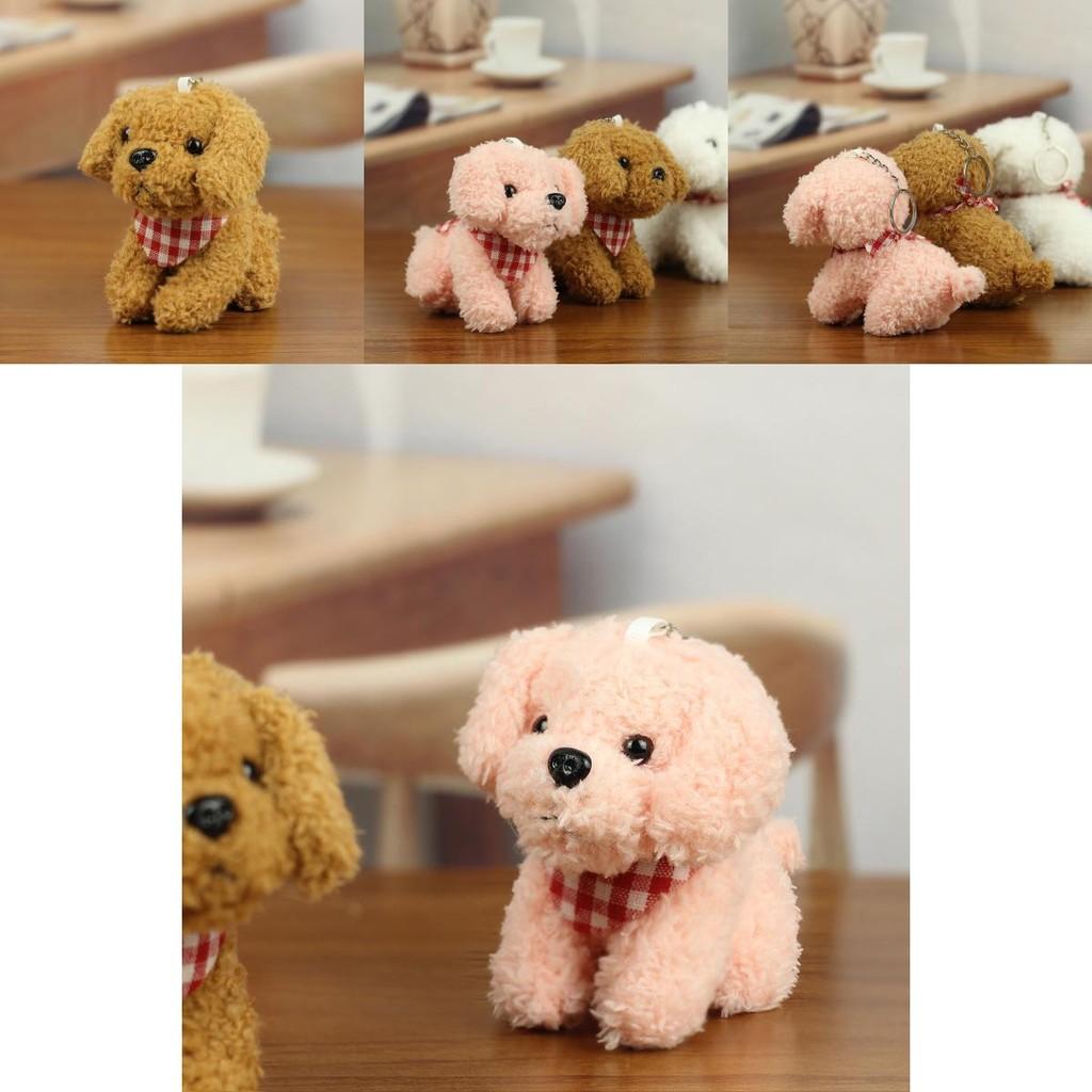 Soft Fluffy Teddy Dog Plush Toy Keychain Perfect For Backpacks And Gifts