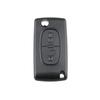 2 Buttons Entry Replacement Key Remote Fob Shell Case with Uncut Car Flip Key for CITROEN C2 C3