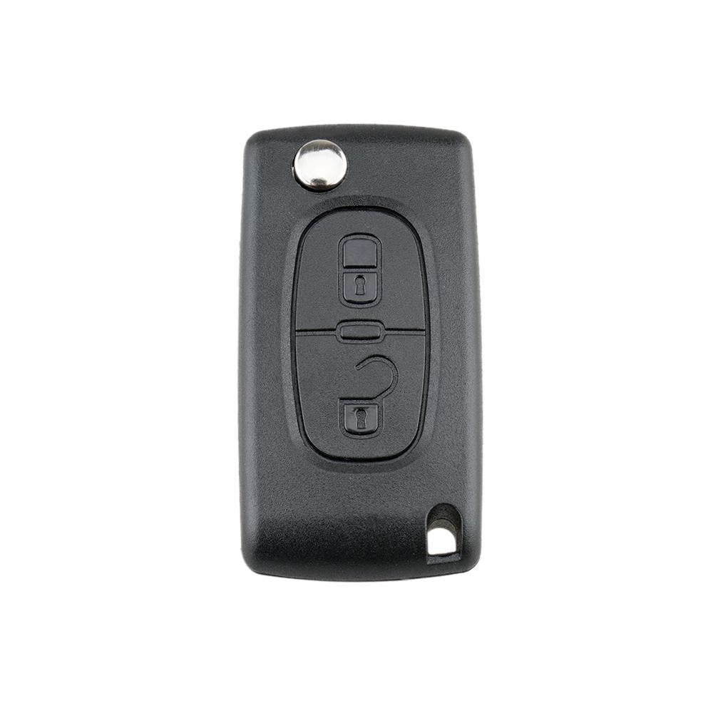 2 Buttons Entry Replacement Key Remote Fob Shell Case with Uncut Car Flip Key for CITROEN C2 C3