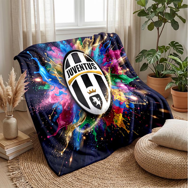 Juventus FC Theme blanket Soft Flannel Blanket Plush Throw Blanket Cozy Sofa Bed Blanket for Home Decor