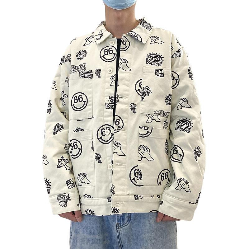 Vans Jackets Men's Ecru V neck Thin Workwear VN0A5H8K7DS