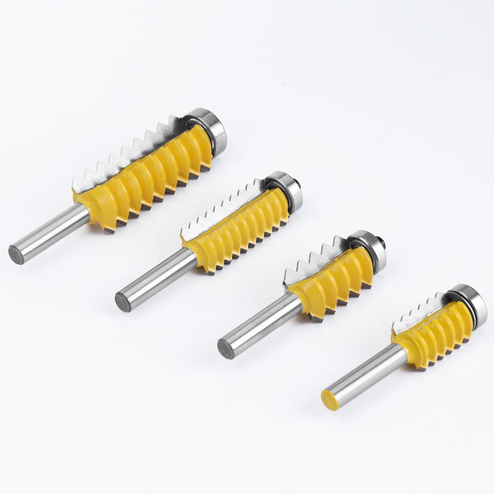 Multi-tooth Tenon Joint Woodworking Milling Cutter 8mm Shank Slotting Cutter Wave Type Splicing Woodworking Tools