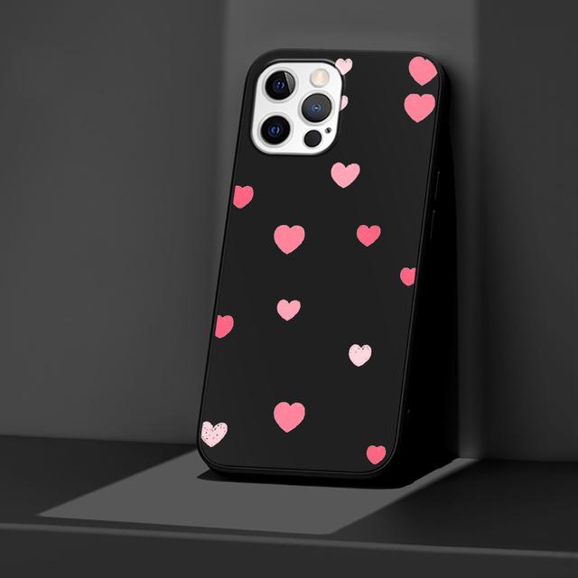 Чехол Love Heath для Apple Iphone 14 11 13 12 Pro Max Xr 7 8 +Se 2020 Xs 6 6s Plus 5 5S, милый роскошный черный силиконовый чехол для телефона