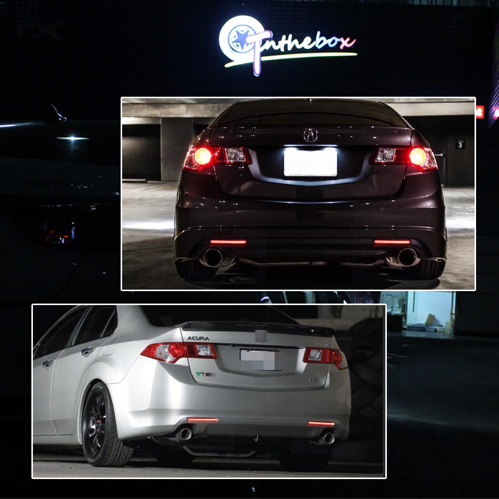 ZAG1 2 шт. Для Honda Accord 8 MK8 Седан 2008-2015 EU Acura TSX Седан 2009-2014 Версия Автомобильный светодиодный отражатель заднего бампера Световой стоп-сигнал