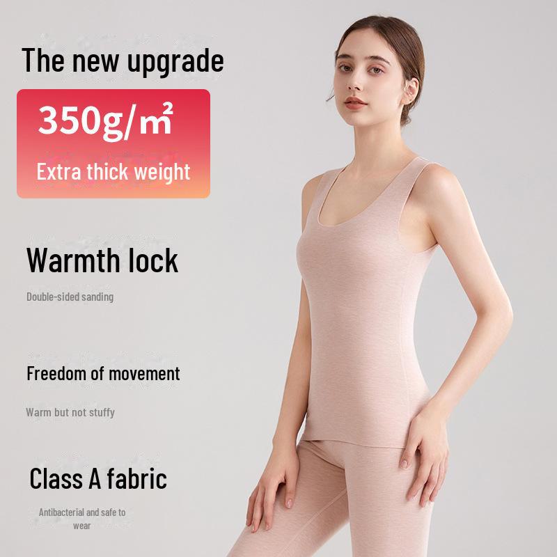 [Класс A] Женский теплый жилет из немецкого бархата - 7A антибактериальный кашемировый шелк, утолщенный базовый слой