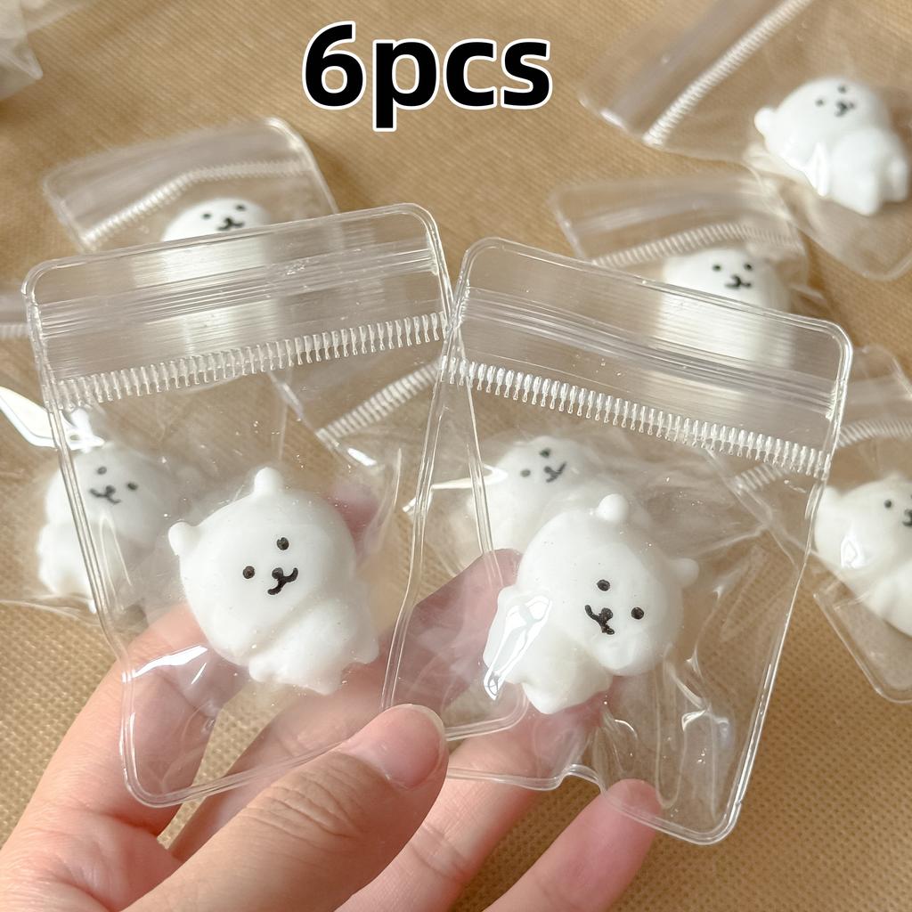 6pcs Self Deprecating Bear Pinch Fun Toy - Cute Expression Stress Relieving Little Nose Ga Children's Prize For Kids