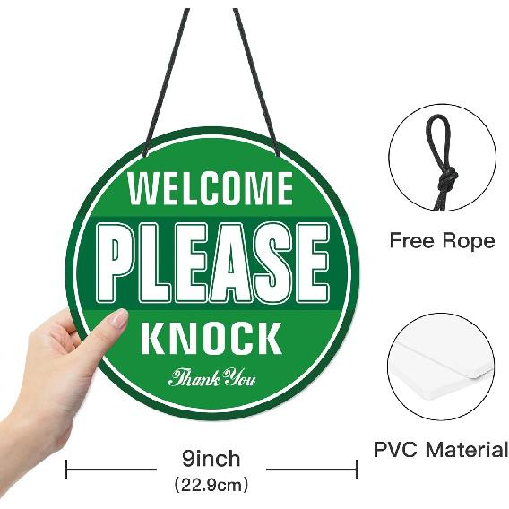 Putuo Decor 'Please Do Not Disturb' PVC Round Door Plaque - Office Meeting & Therapists' Clinic Sign - 9 Inch Double Sided