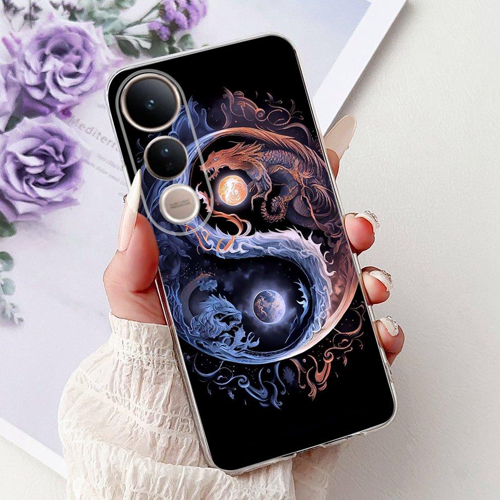 For Vivo V50 Lite 5G Case Cover Cute Cat Luxury Fashion Flowers Funny Cool Painted Back Cover For Vivo V50Lite 5G Phone Case