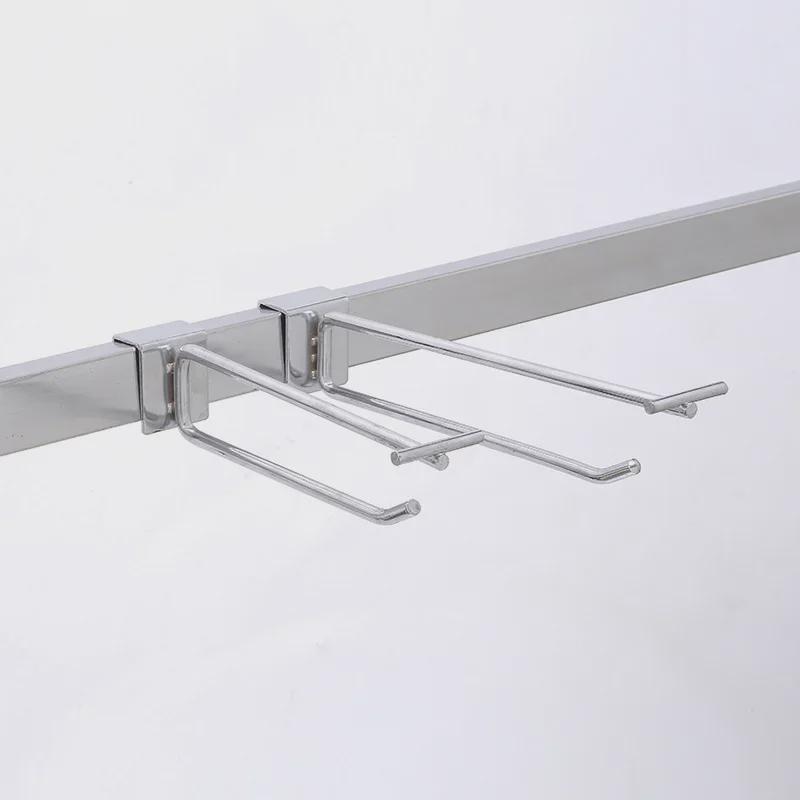 Квадратный крючок для карточек Double Line для полок — идеально подходит для супермаркетов и торговых центров