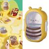 Lunch Box Cute Bee Shape Bento Box Leak-Proof Double Compartment Outdoor Camping Picnic Food Container