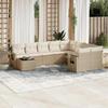 VidaXL Garden Lounge Set with Cushions 10 Pcs, Patio Sofas, Patio Furniture Set, Outdoor Furniture, Beige 3220657