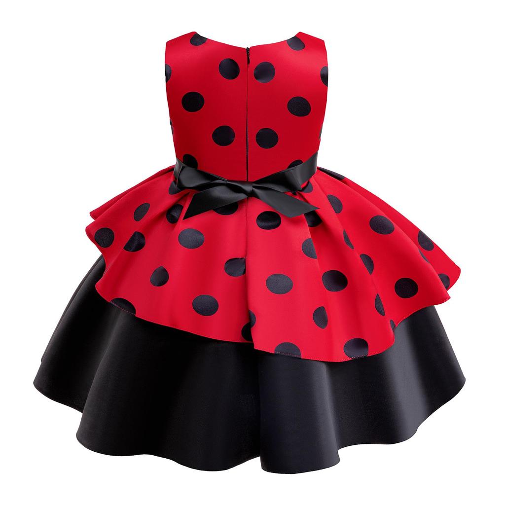 Платье принцессы с принтом бантов на Хэллоуин 2024 года для девочек