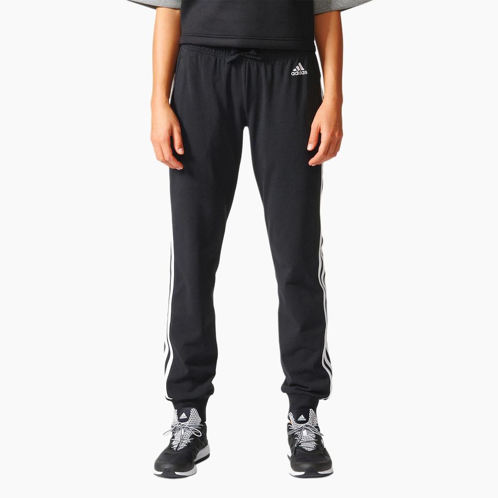 Adidas Женские спортивные брюки облегающего кроя с тремя полосками, дышащие, вязаные, S97115