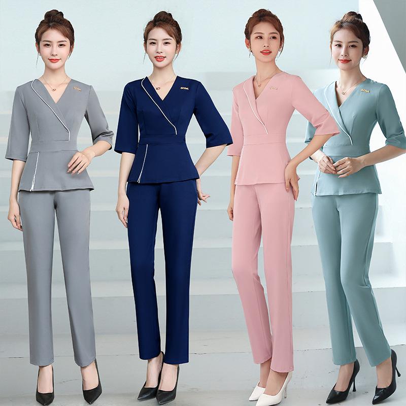 Women's Long Sleeve Beauty Salon Uniform for Health Club & Spa